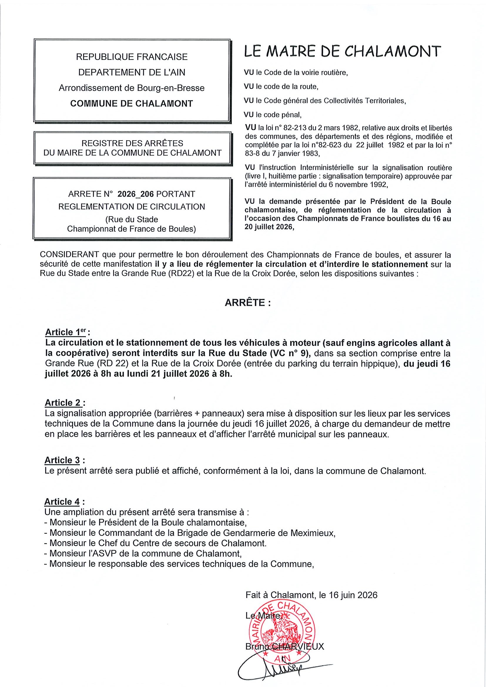 Arrêté