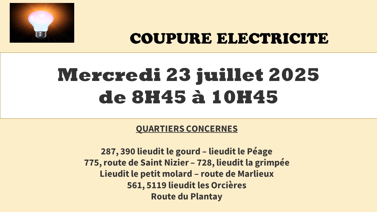 coupure éléctricité